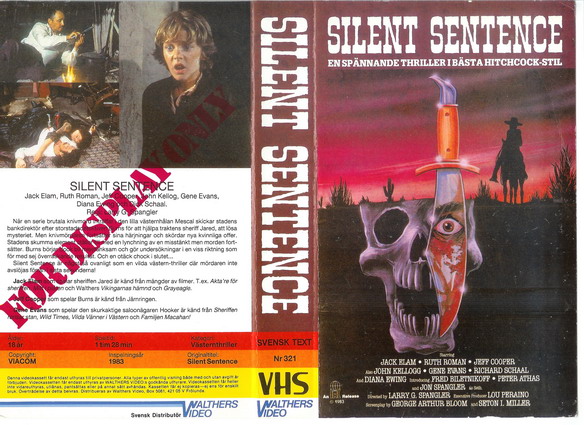 SILENT SENTENCE (vhs-omslag)